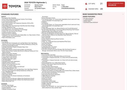 2020 Toyota Highlander L