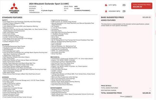 2024 Mitsubishi Outlander Sport SE
