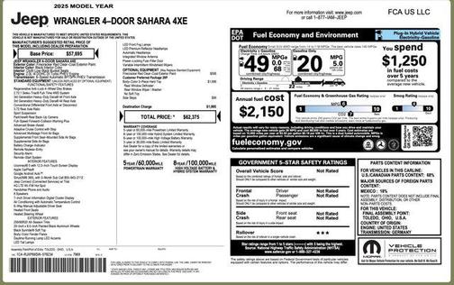 2025 Jeep Wrangler 4xe Sahara