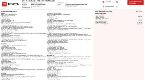 2024 Toyota Tundra Hybrid 1794 Edition