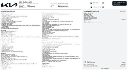 2024 Kia Forte LXS