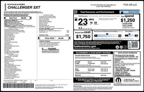 2020 Dodge Challenger SXT
