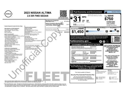 2023 Nissan Altima SR FWD