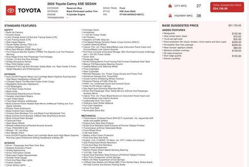 2024 Toyota Camry XSE