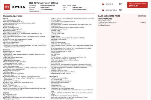 2022 Toyota Avalon XLE