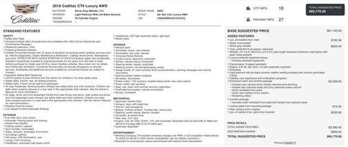 2018 Cadillac CT6 3.6L Luxury