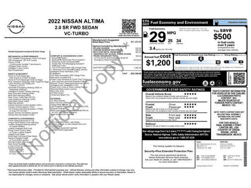 2022 Nissan Altima SR VC-Turbo FWD
