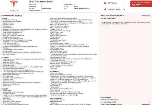 2024 Tesla Model 3 Standard Range