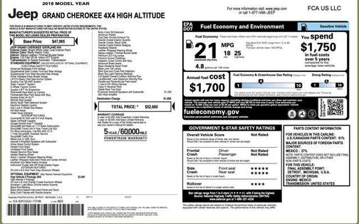2018 Jeep Grand Cherokee High Altitude