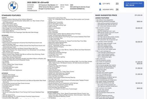 Aventurin Red Metallic 2025 BMW X6 xDrive40i