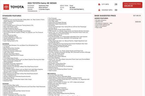 2023 Toyota Camry SE