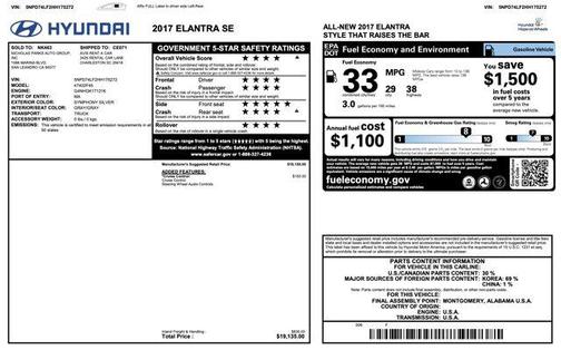 2017 Hyundai ELANTRA SE