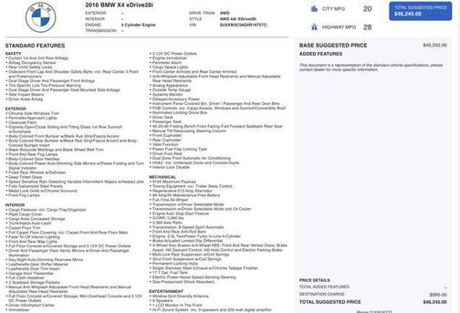 2016 BMW X4 xDrive28i