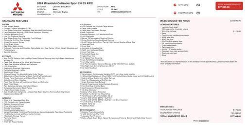 2024 Mitsubishi Outlander Sport 2.0 ES