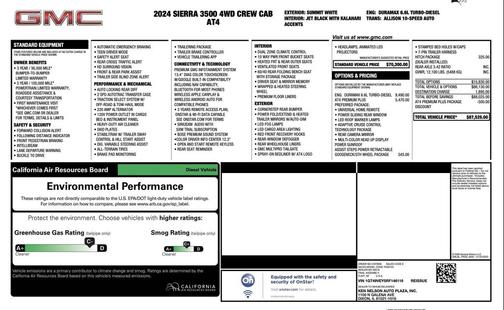 Summit White 2024 GMC Sierra 3500 AT4