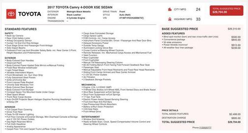 2017 Toyota Camry XSE
