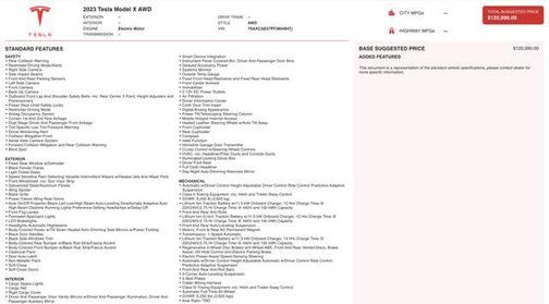 2023 Tesla Model X Standard Range