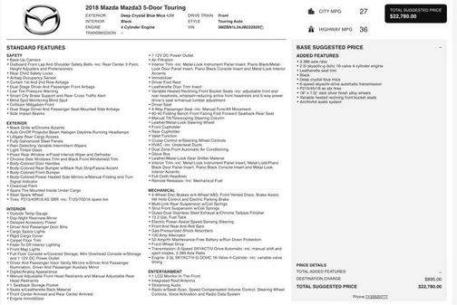 2018 Mazda Mazda3 Touring