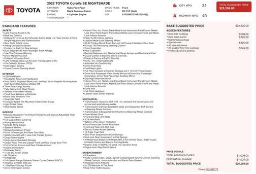 2022 Toyota Corolla SE