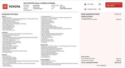 2018 Toyota Camry LE