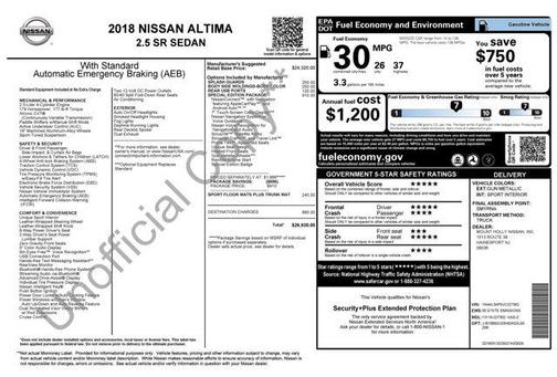 2018 Nissan Altima 2.5 SR