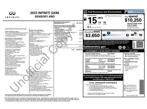2023 INFINITI QX80 SENSORY AWD