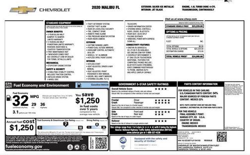 2020 Chevrolet Malibu 1LS