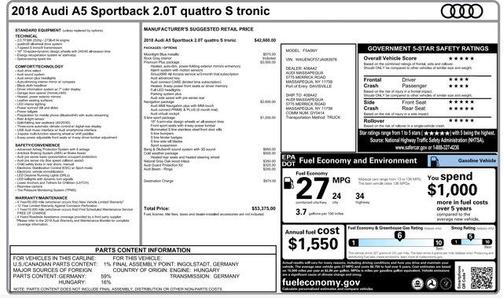 2018 Audi A5 2.0T Premium Plus