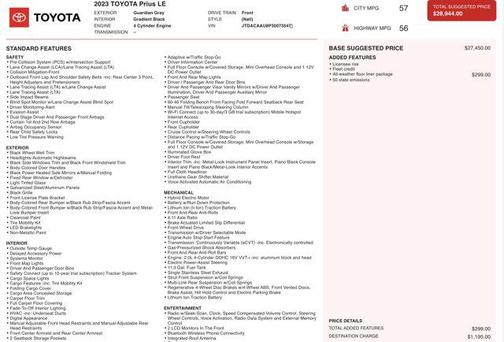 2023 Toyota Prius LE
