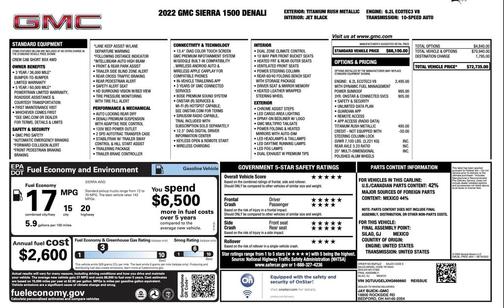 Titanium Rush Metallic 2022 GMC Sierra 1500 Denali