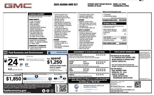 2023 GMC Acadia AWD SLT