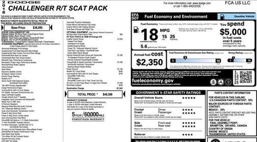 2018 Dodge Challenger R/T Scat Pack