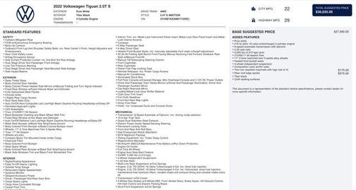2022 Volkswagen Tiguan 2.0T S 4MOTION