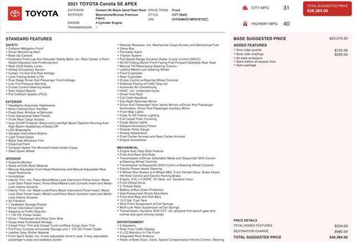 2021 Toyota Corolla SE