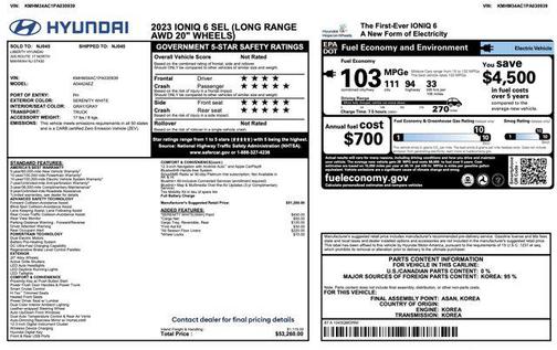 2023 Hyundai IONIQ 6 SEL