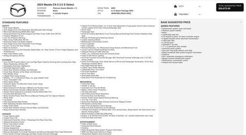 2024 Mazda CX-5 2.5 S Select Package