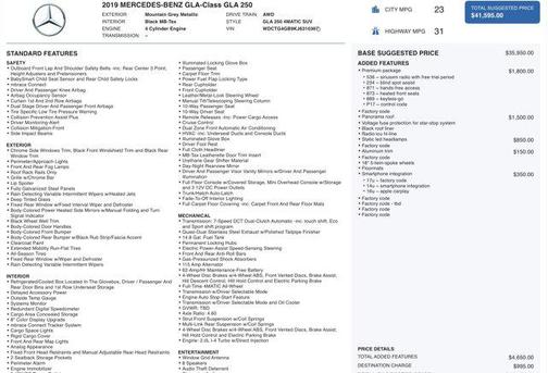 2019 Mercedes-Benz GLA 250 4MATIC