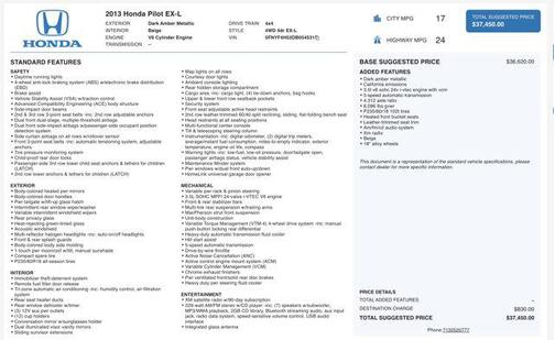 2013 Honda Pilot EX-L