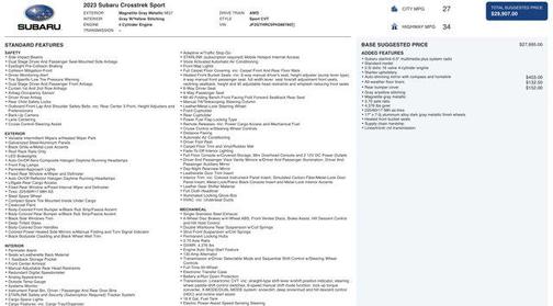 2023 Subaru Crosstrek Sport