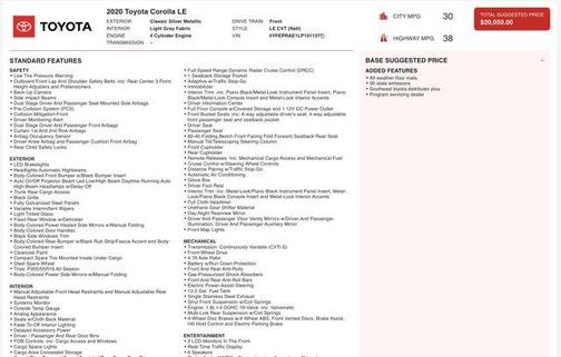 2020 Toyota Corolla LE