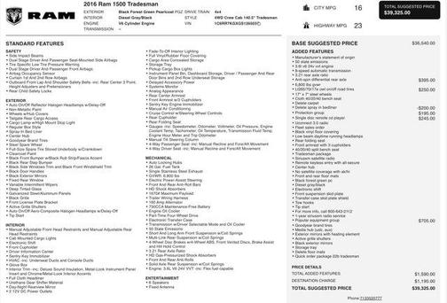 2016 RAM 1500 Tradesman