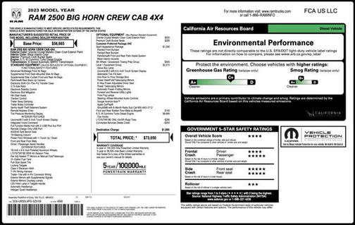 2023 RAM 2500 Big Horn Crew Cab 4x4 6'4' Box
