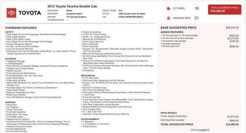 2015 Toyota Tacoma Base