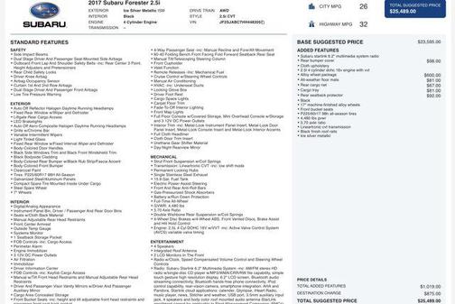 2017 Subaru Forester 2.5i