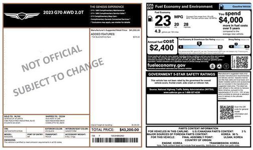 2023 Genesis G70 2.0T AWD