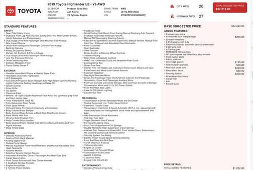 2019 Toyota Highlander LE