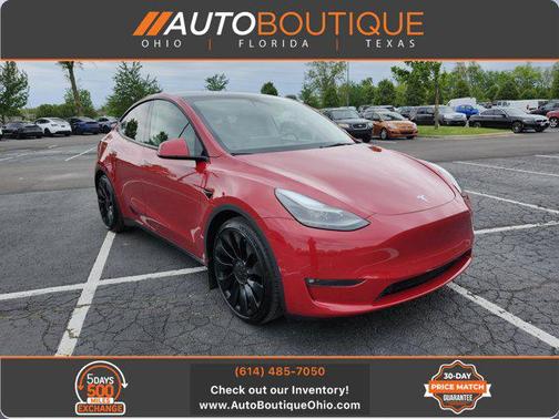 Red Multi-Coat 2022 Tesla Model Y Performance Dual Motor All-Wheel Drive