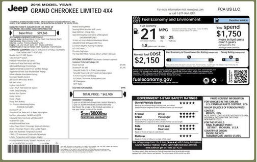 2016 Jeep Grand Cherokee Limited