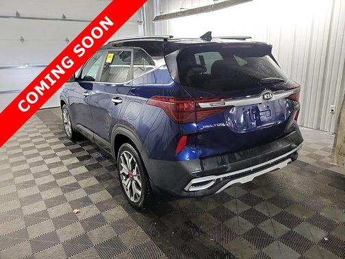 Dark Ocean Blue/Black Roof 2021 Kia Seltos SX Turbo