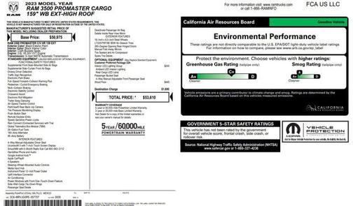2023 RAM ProMaster 3500 High Roof